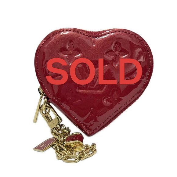 LOUIS VUITTON Porte Monnaie Coeur Pomme d'Amour Monogram Vernis -310-061625 - Picture 1 of 4